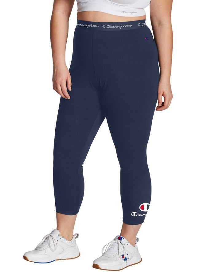 Champion Womens Leggings NZ - Plus Authentic Navy ( 5723-XOUTR )